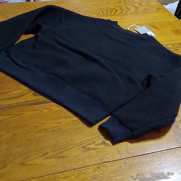 Everlane Womens SMALL Sweatshirt Top New BLACK Pull Over - Picture 8 of 9